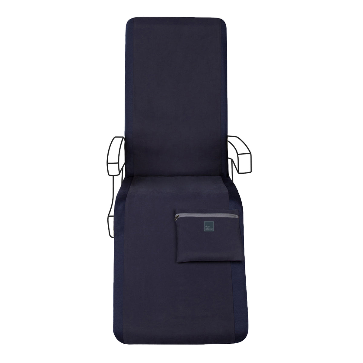 Lie-Flat Bed Size | Navy Blue